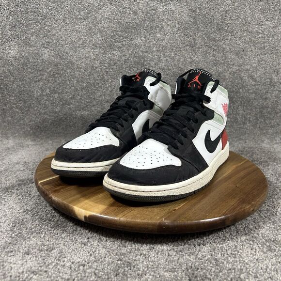 Nike Air Jordan 1 Mid SE 852542-100 Men\'s Size 8 Red Black White Athletic Shoes main image 13